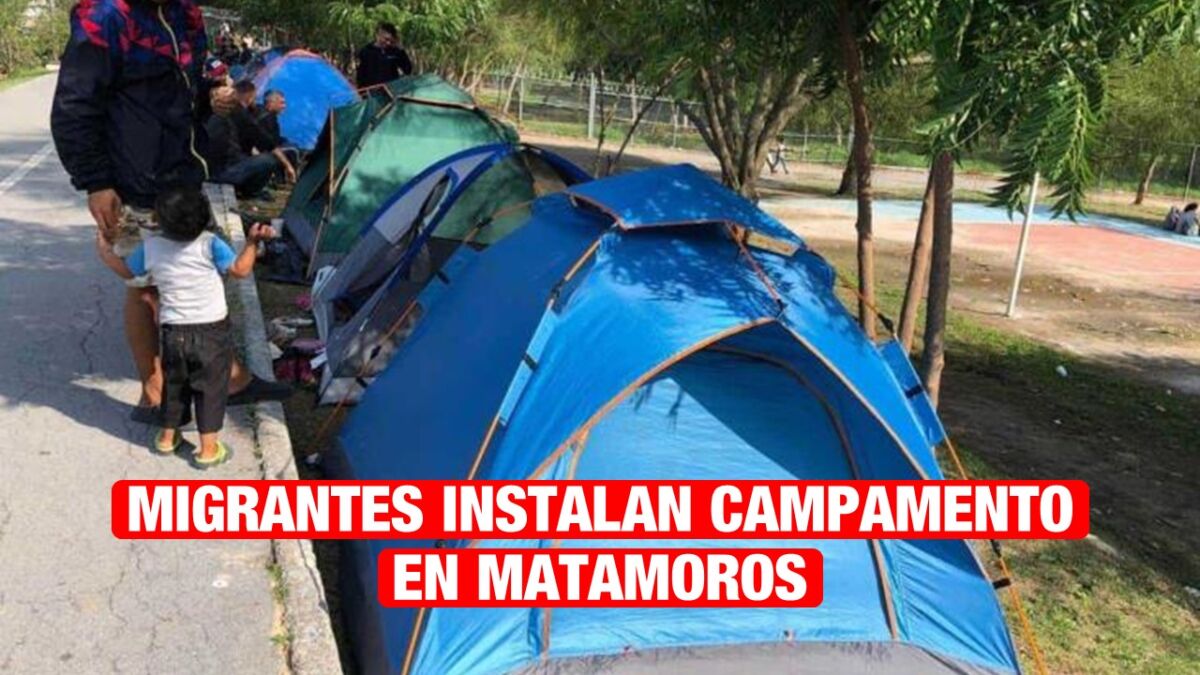 Venezolanos improvisan nuevo campamento migrante a la orilla del río