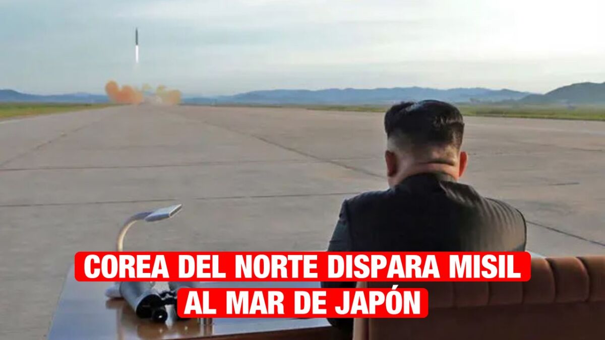 Corea del Norte dispara misil hacia el mar de Japón