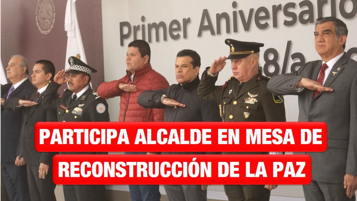 Participa alcalde en ceremonia cívica y mesa de reconstrucción de la paz