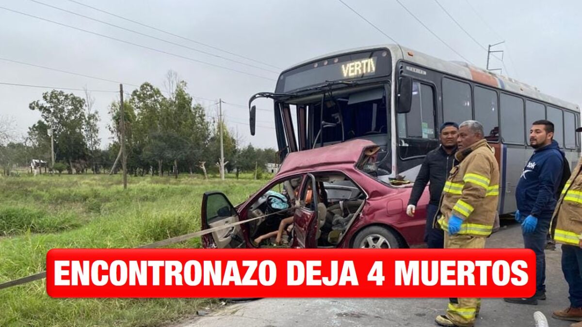 Choque contra autobús deja cuatro fallecidos