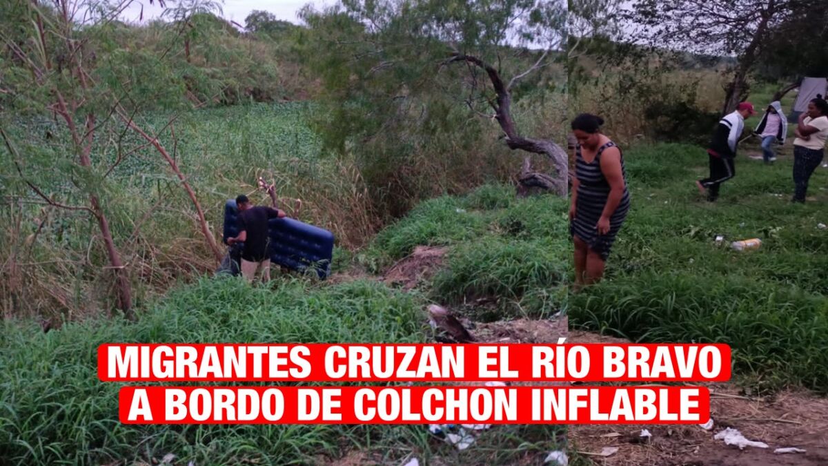 Se desesperan migrantes y cruzan el río Bravo