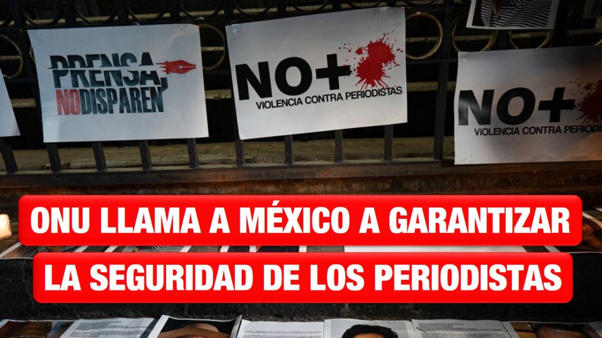 ONU llama a México a garantizar la seguridad de los periodistas