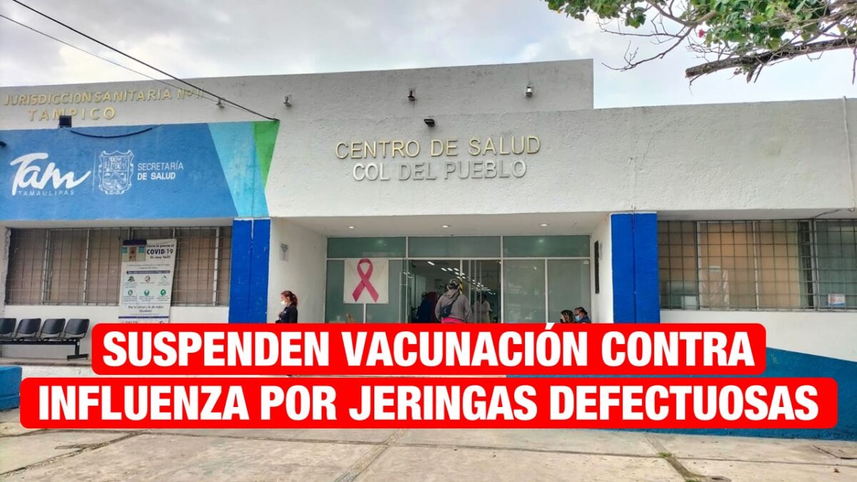 Detenida vacunación contra la influenza en la zona sur por jeringas defectuosas.