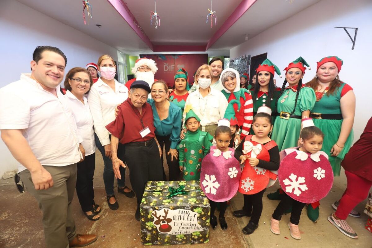 Realizan convivio navideño en asilo de Altamira
