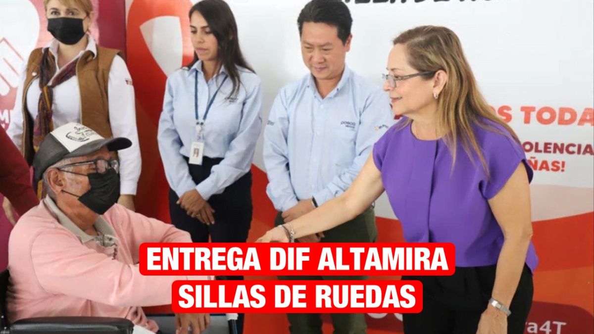 Entrega DIF Altamira sillas de ruedas