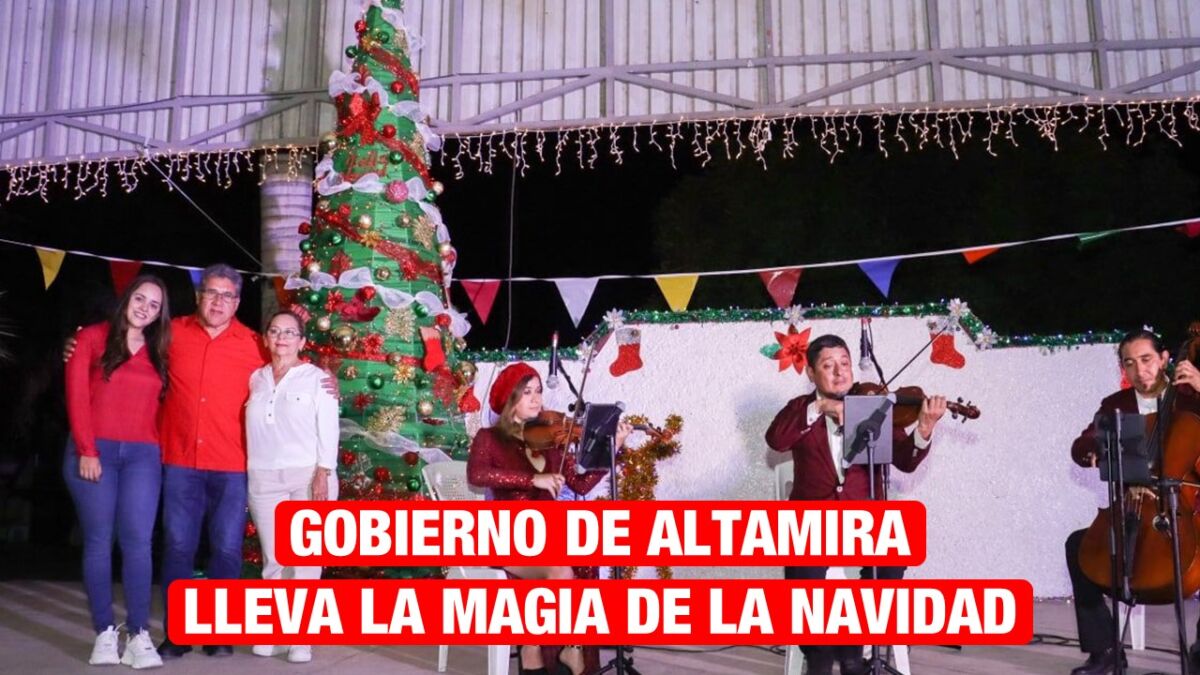 Lleva gobierno de Altamira la magia de la navidad al Ejido Esteros