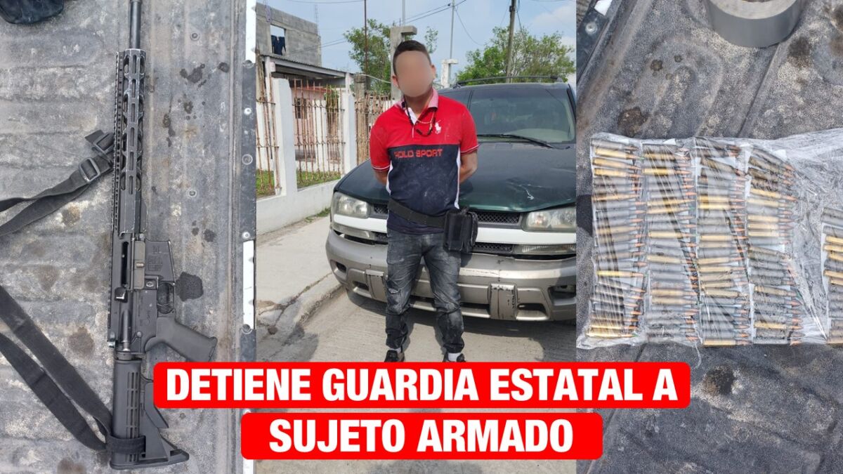 Detiene Guardia Estatal a persona armada en Reynosa