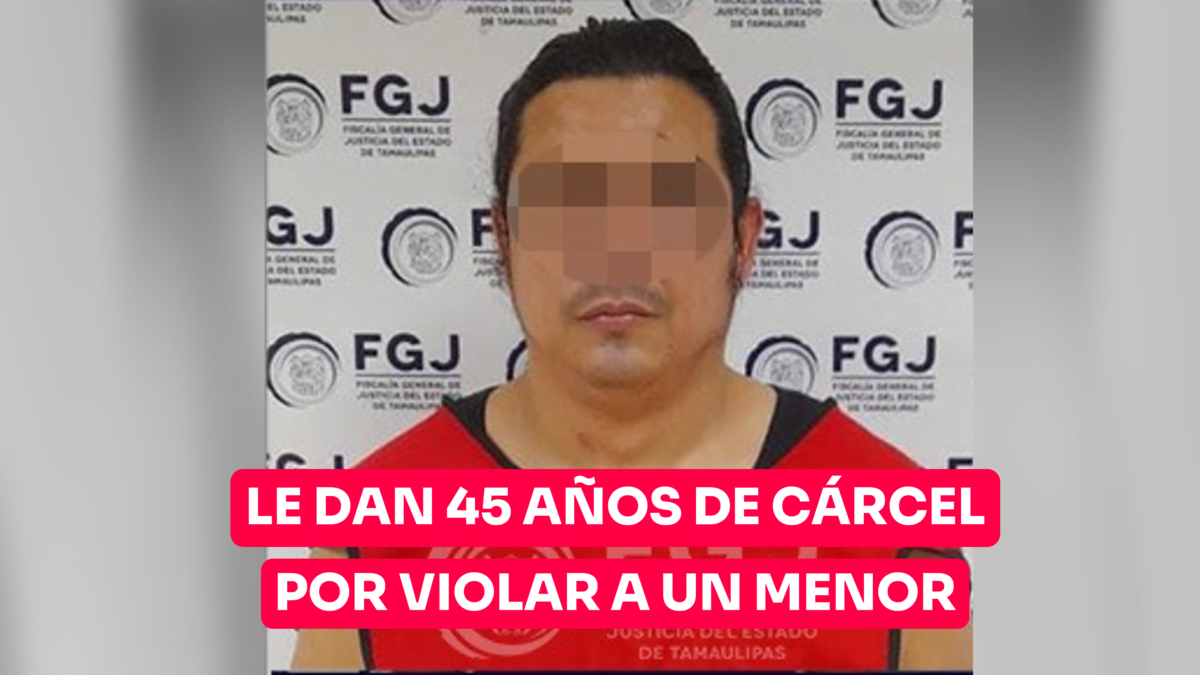 Le dan 45 años de cárcel por violar a menor