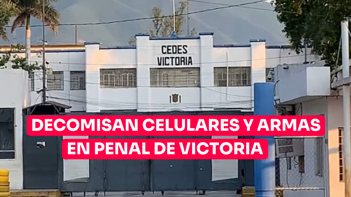 Decomisan celulares y armas en penal de Victoria