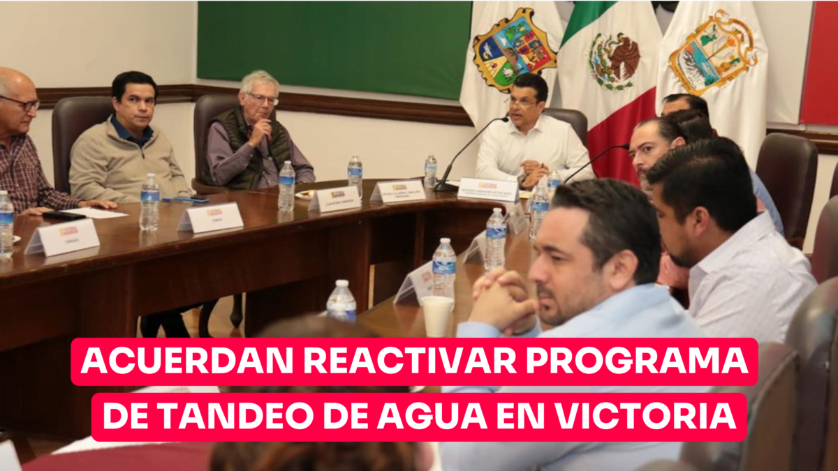 Acuerdan reactivar programa de tandeo de agua en Victoria