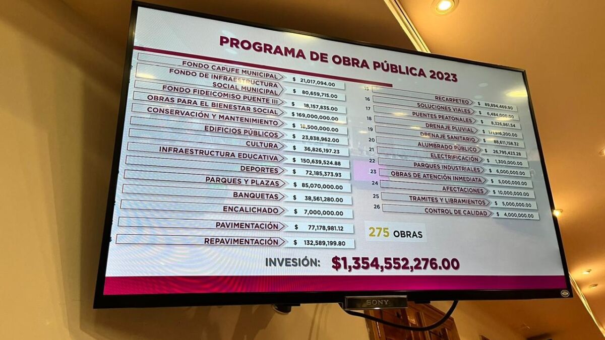 Presenta Gobierno Municipal Plan de Obra Pública 2023 para Nuevo Laredo