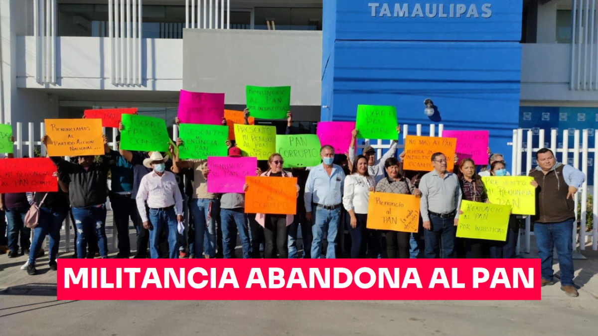 Militantes de Ocampo renuncian de forma masiva al PAN en Tamaulipas