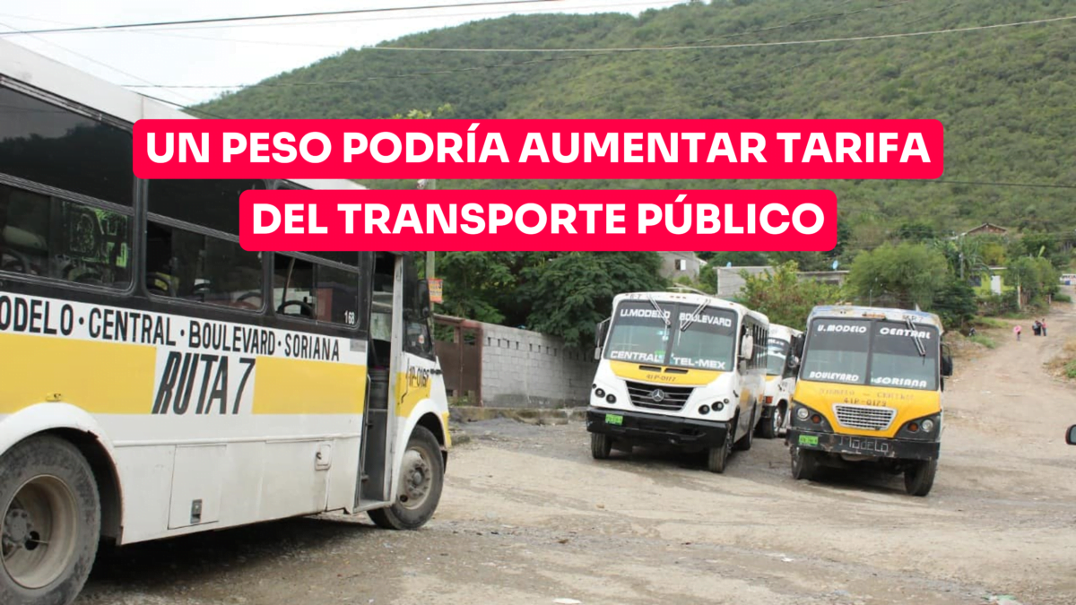 Un peso podría aumentar tarifa del transporte público