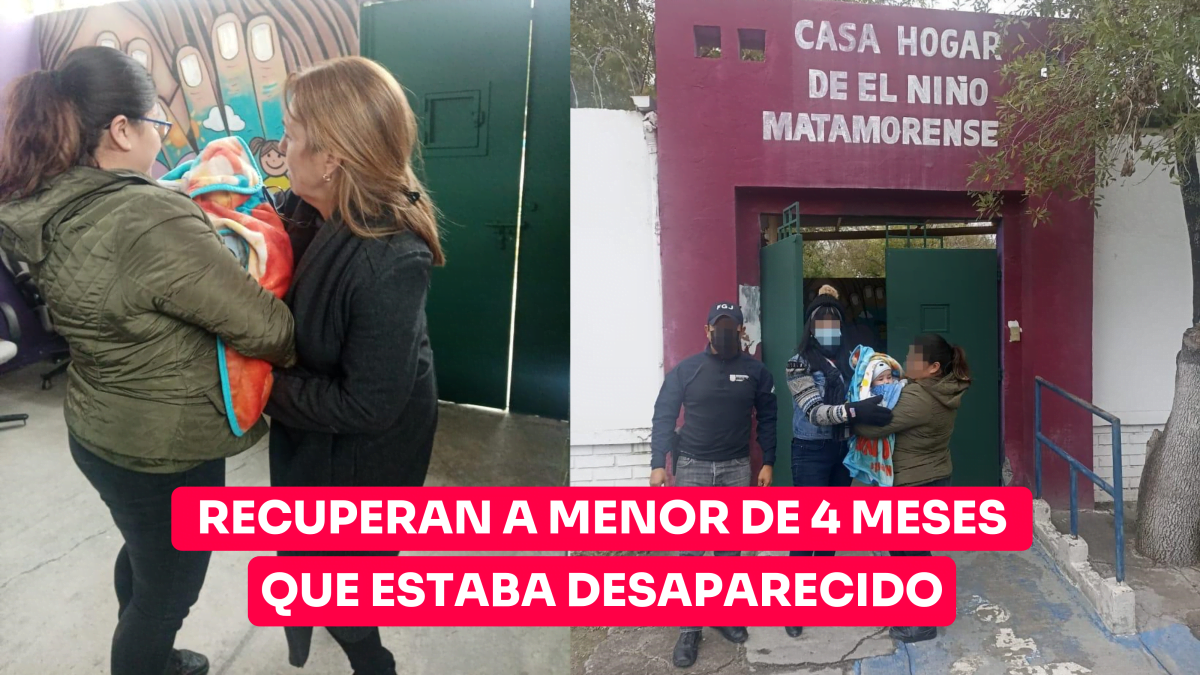 Recuperan a menor de 4 meses que estaba desaparecido