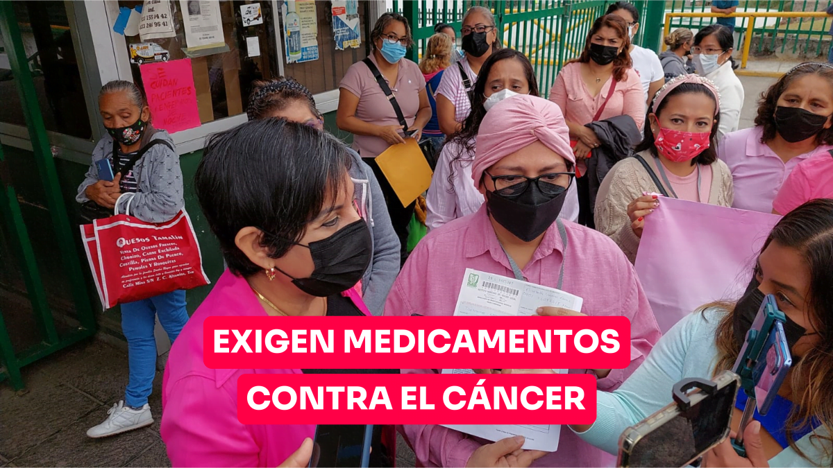  Se manifiestan contra el IMSS; exigen medicamentos contra el cáncer