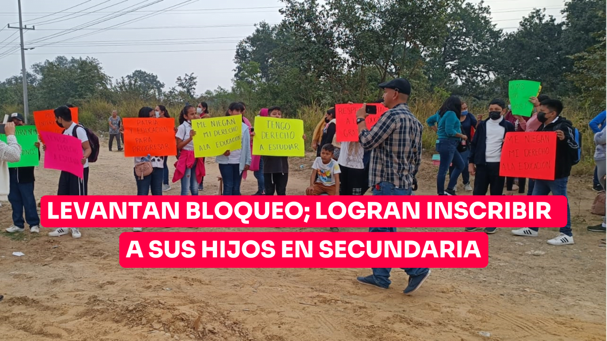 Padres levantan bloqueo de vialidad, lograron inscribir a sus hijos en secundaria de Altamira