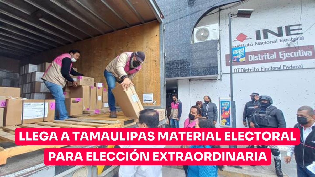 Llega a Tamaulipas material electoral para elección extraordinaria