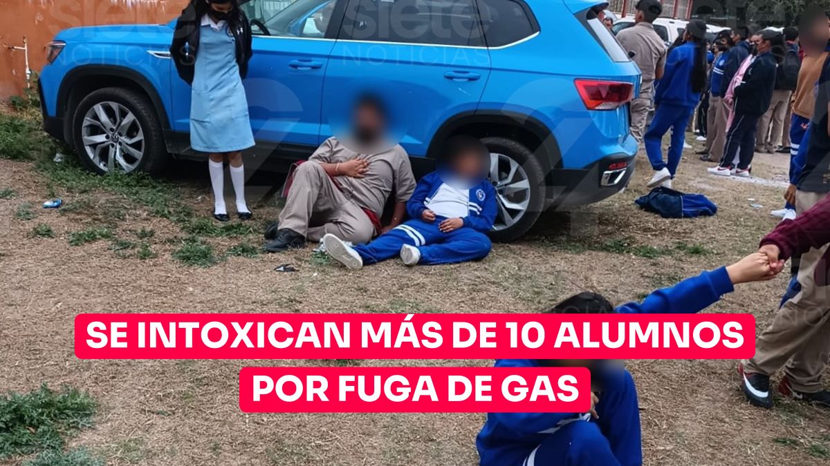 Evacuan escuela; más de 10 alumnos resultaron intoxicados por fuga de gas