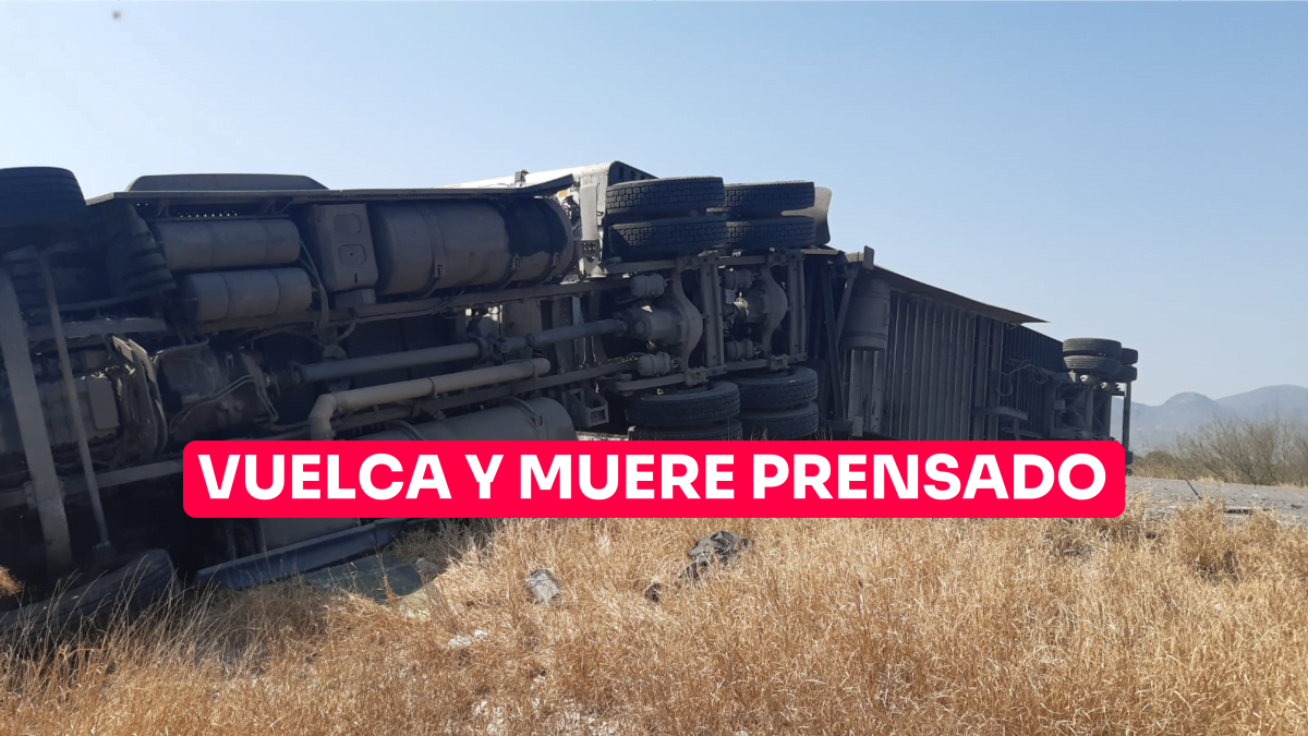 Vuelca y muere prensado