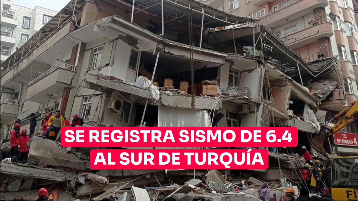 Se registra sismo de 6.4 al sur de Turquía
