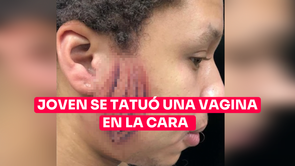 Joven se tatuó una vagina en la cara