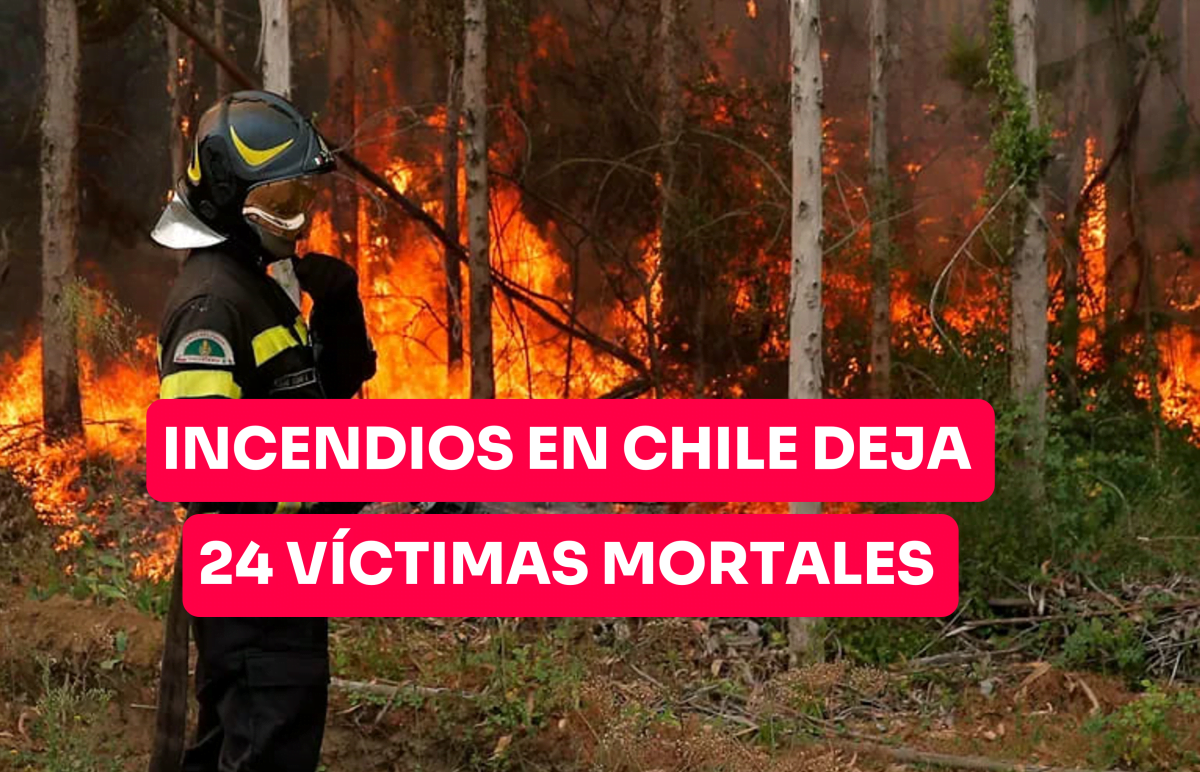 Incendios en Chile deja 24 muertos