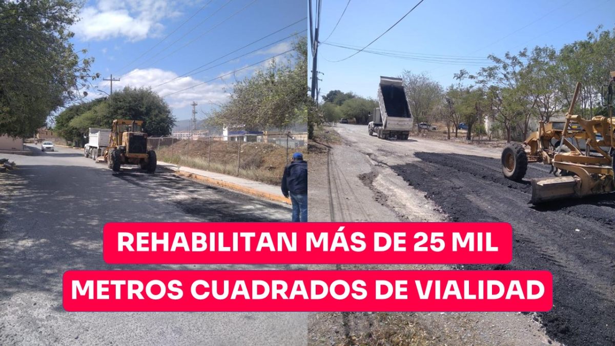 Suman en Victoria más de 25 mil metros cuadrados de vialidades rehabilitadas