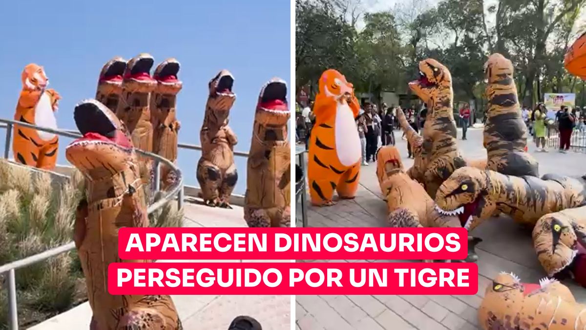 Aparecen en Coahuila dinosaurios perseguidos por tigre