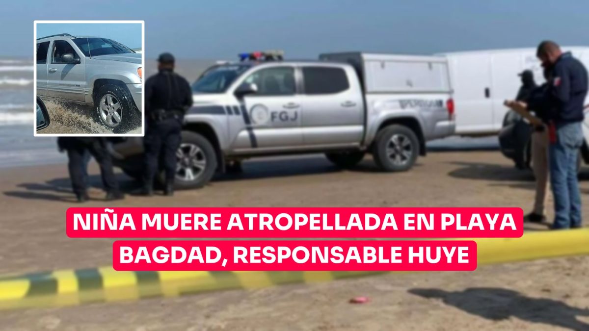 Niña muere atropellada en Playa Bagdad, responsable se da a la fuga