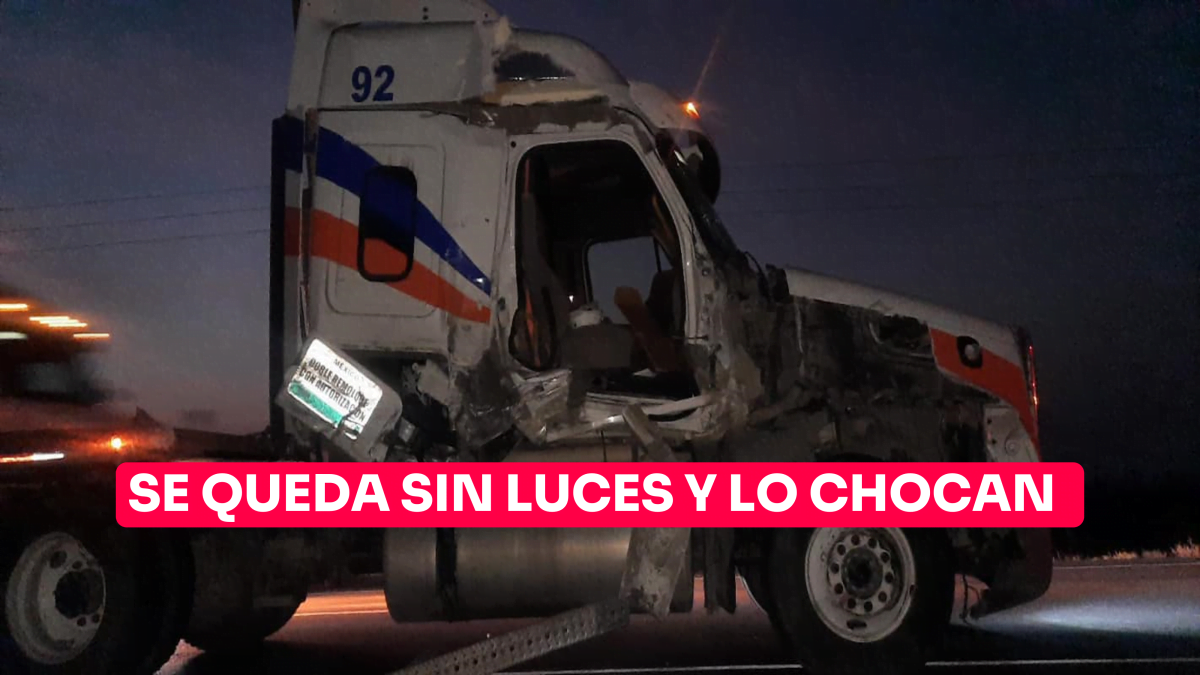 Se queda sin luces y lo chocan