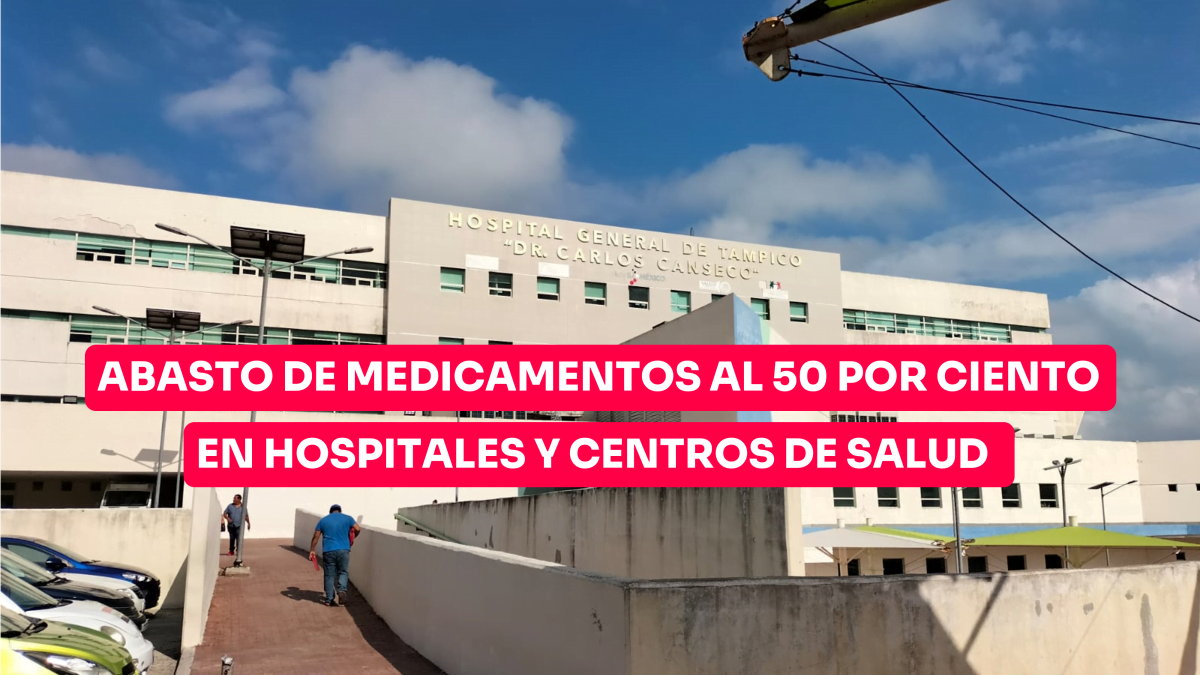 Abasto de medicamentos al 50 por ciento en hospitales y centros de salud en la zona sur
