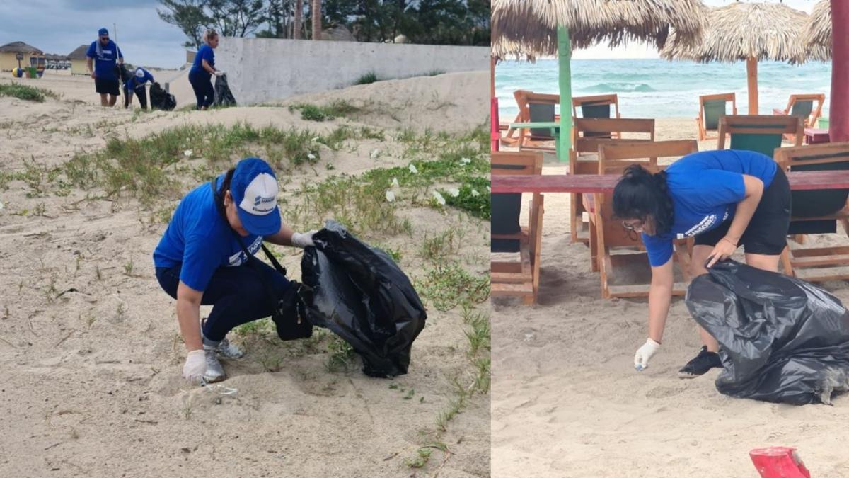 Gobierno de Cd. Madero e iniciativa privada se unen para limpiar Playa Miramar