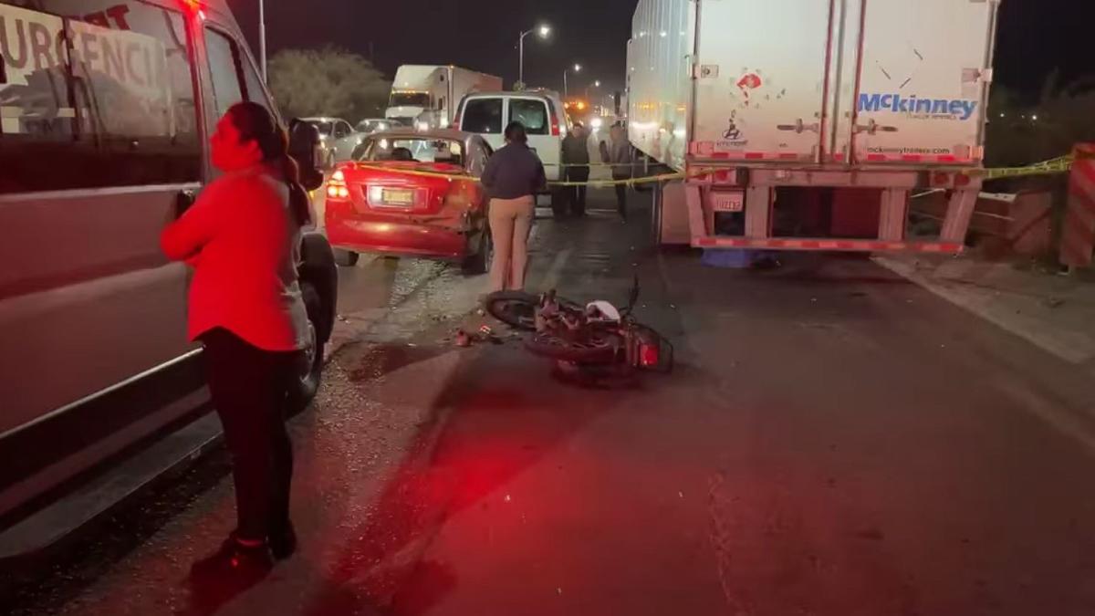 Motociclista pierde la vida en accidente vial en Nuevo Laredo