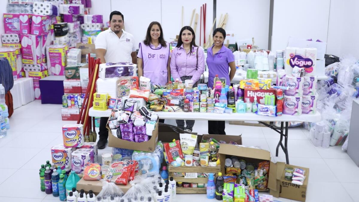 Recaba DIF Tamaulipas más de 28 toneladas de víveres