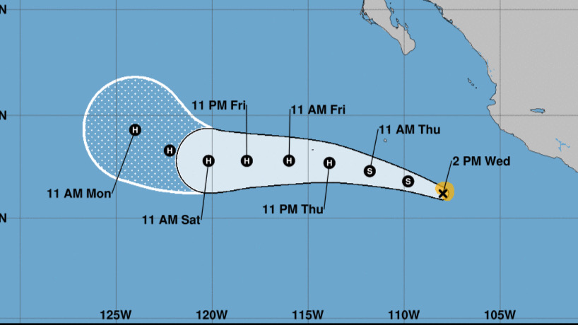 Se forma la tormenta tropical Carlotta en el océano Pacífico, se convertiría en huracán esta semana