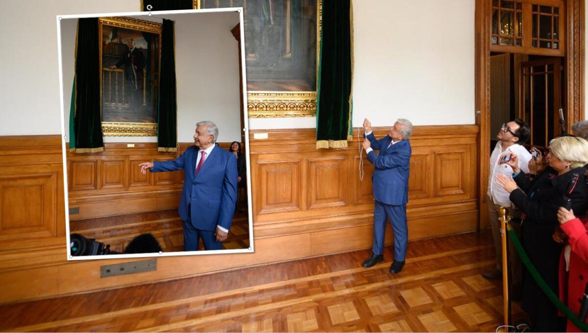 AMLO devela su retrato oficial como Presidente
