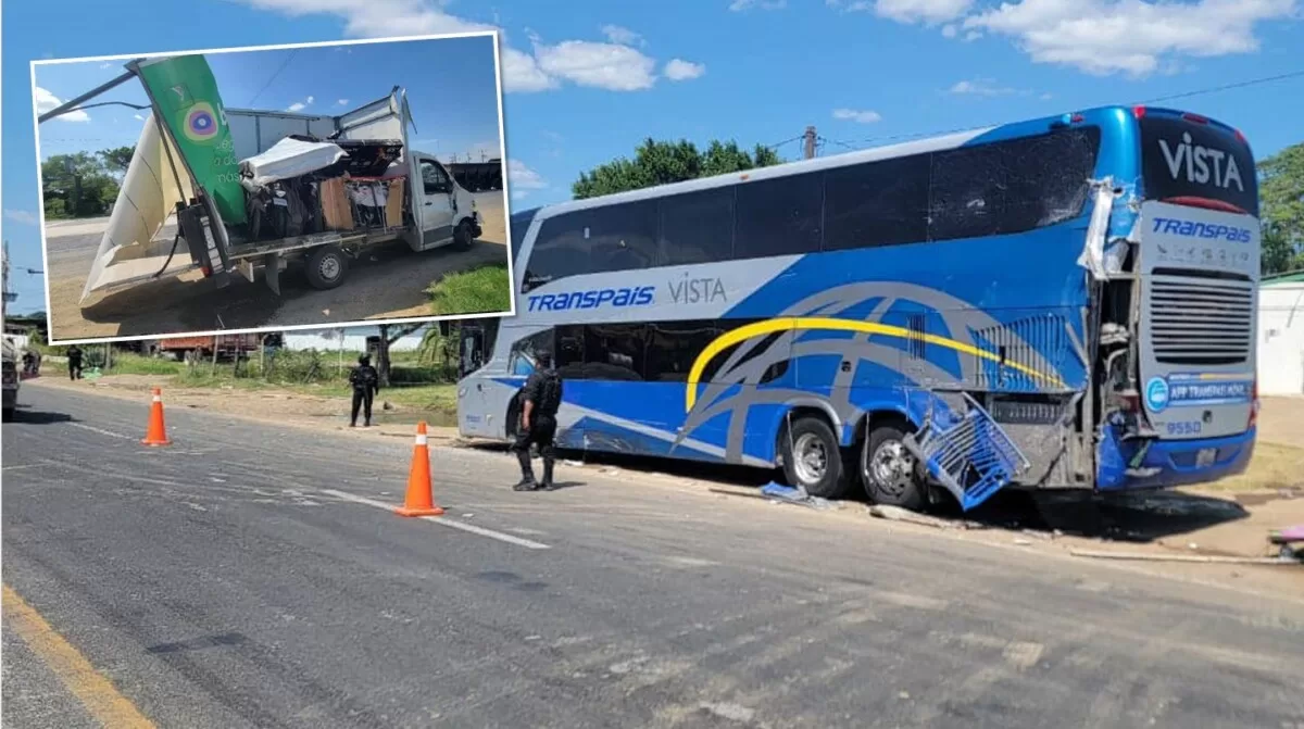 Choque con autobús termina en intento de robo en carretera Tampico – Mante
