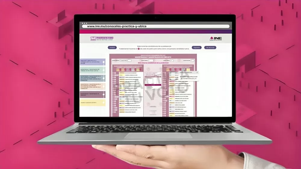 INE lanza simulador para facilitar el voto judicial