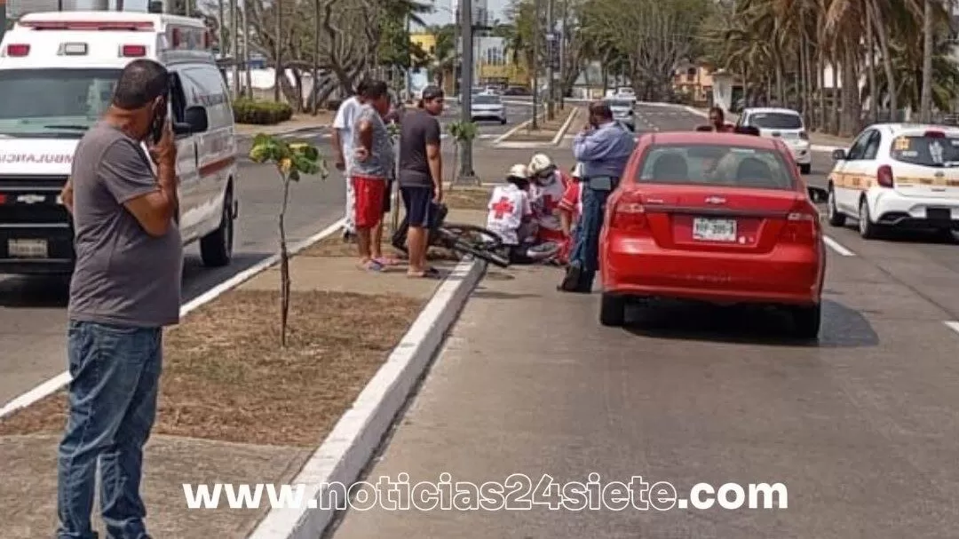 Abuelito en bici sufre atropello en Tampico