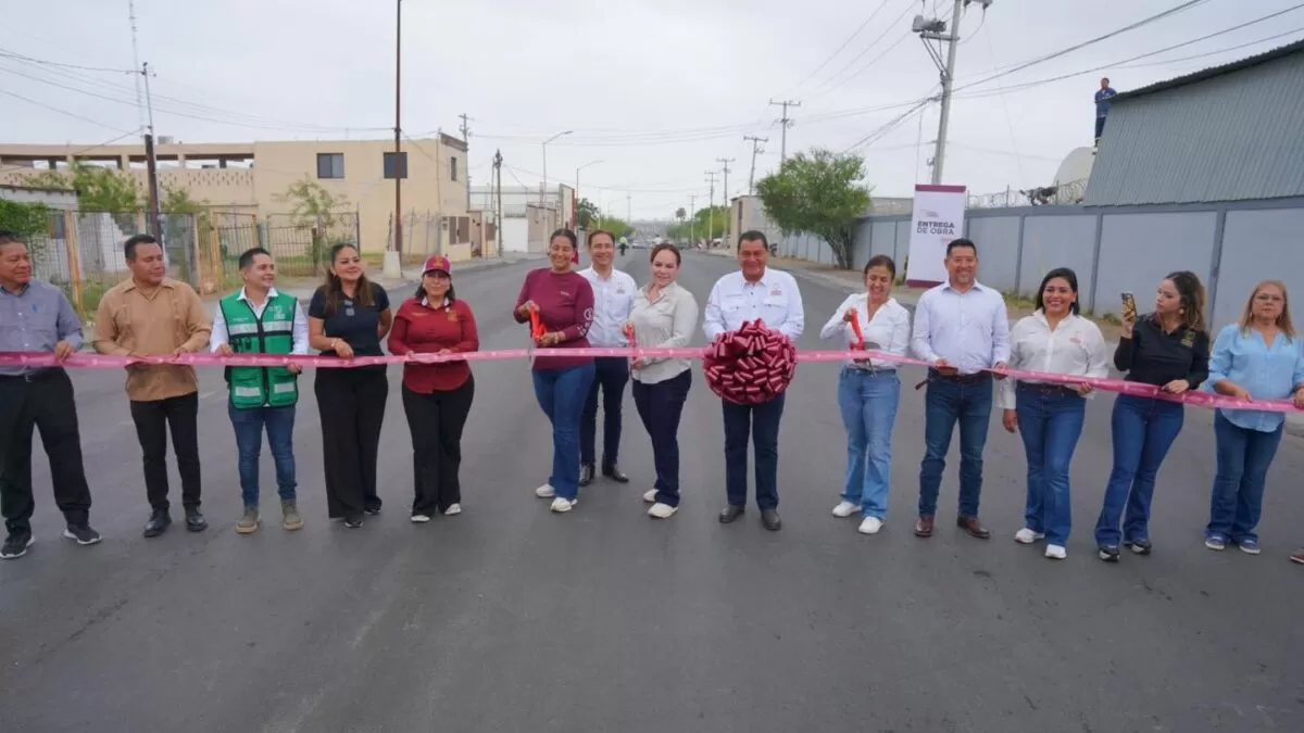 Alcaldesa Carmen Lilia Canturosas inaugura obras de recarpeteo en la Colonia Francisco Villa