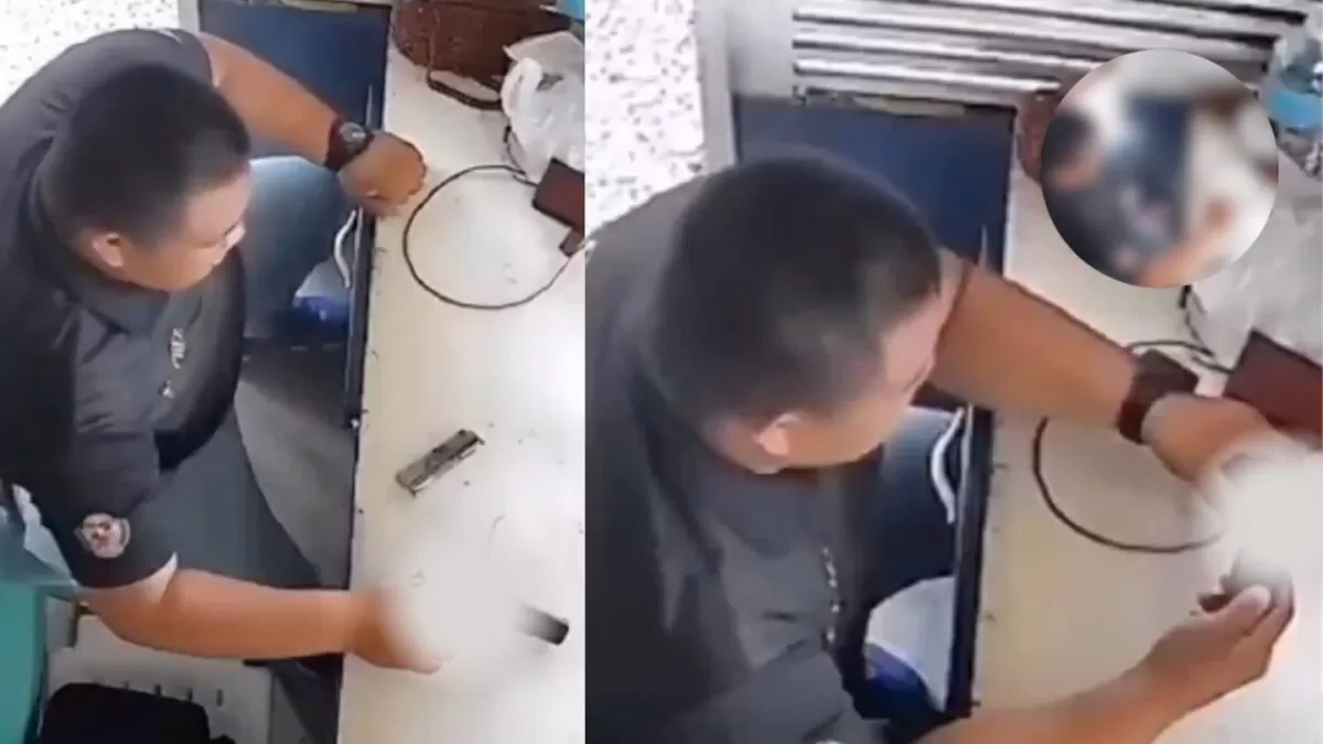 Policía se dispara accidentalmente en la pierna, queda captado en video