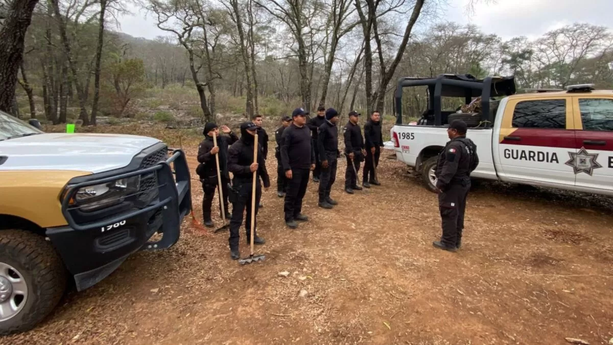 Se suma Guardia Estatal al combate del Incendio en Biosfera de El Cielo