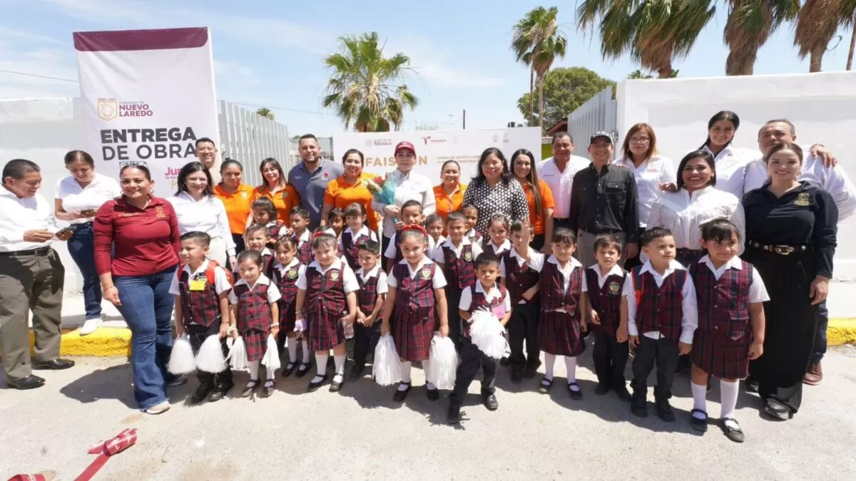 Alcaldesa Carmen Lilia Canturosas entrega obras de infraestructura educativa en el sur y poniente de Nuevo Laredo