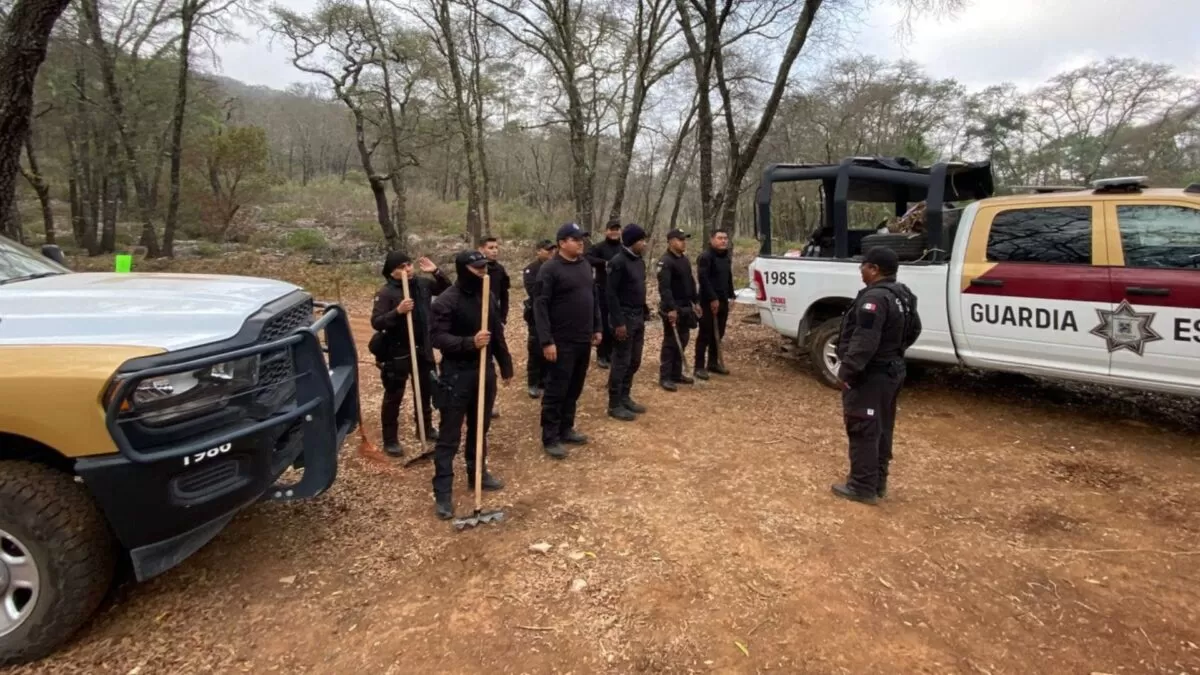 A través del Plan Tamaulipas se suma Guardia Estatal al combate del incendio forestal en la Biósfera El Cielo