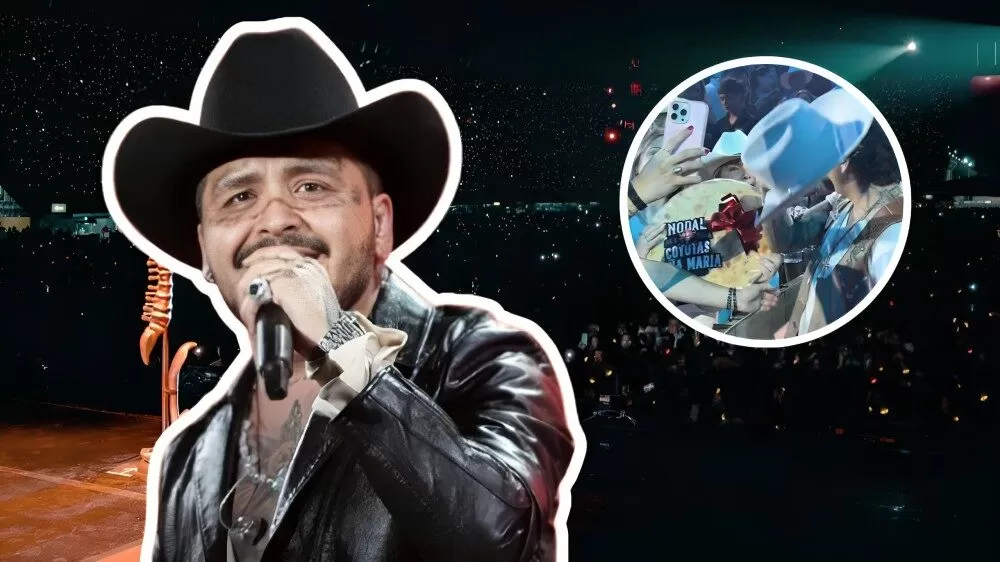 Nodal se enfurece con fan que trató de robarle el sombrero durante concierto