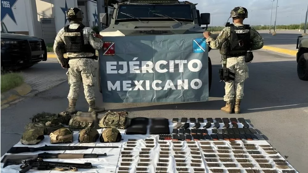 Aseguran armas largas y municiones durante operativo en Nuevo Laredo