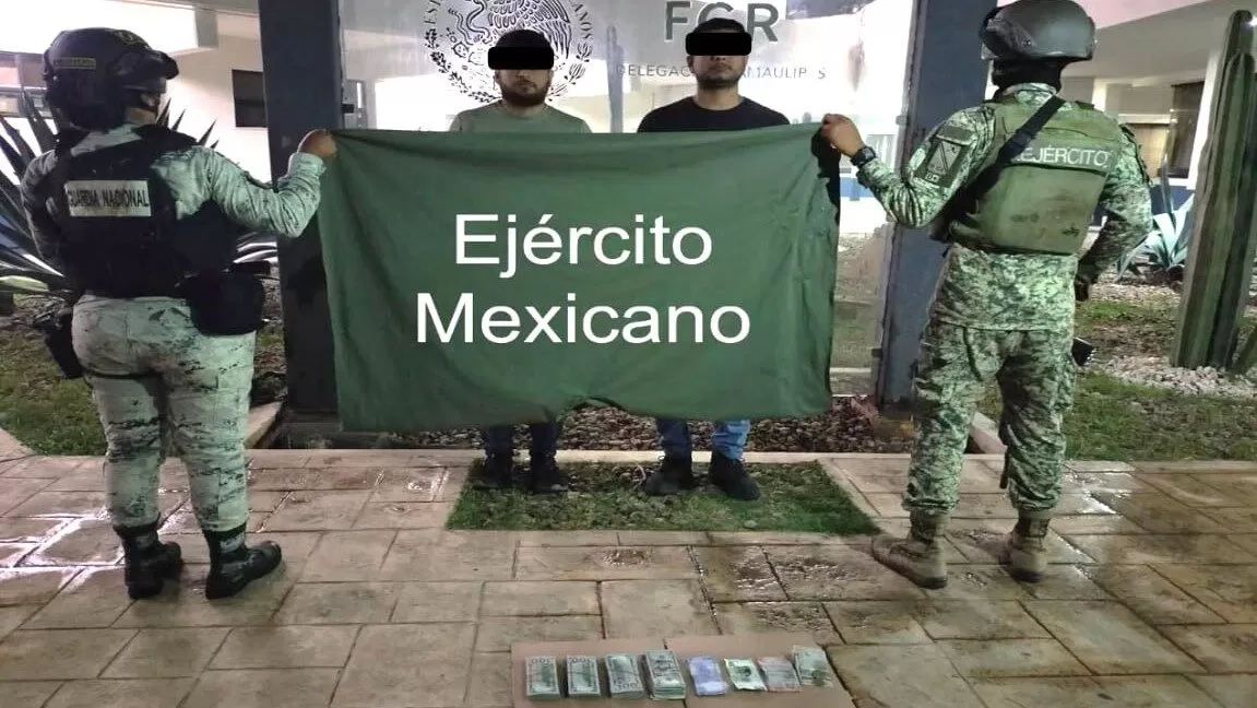 Detienen a dos con 40 mil dólares americanos en Reynosa