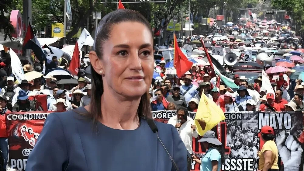 Sheinbaum descarta uso de fuerza contra maestros de la CNTE