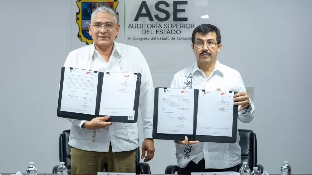 Firman convenio la UAT y la Auditoría Superior del Estado