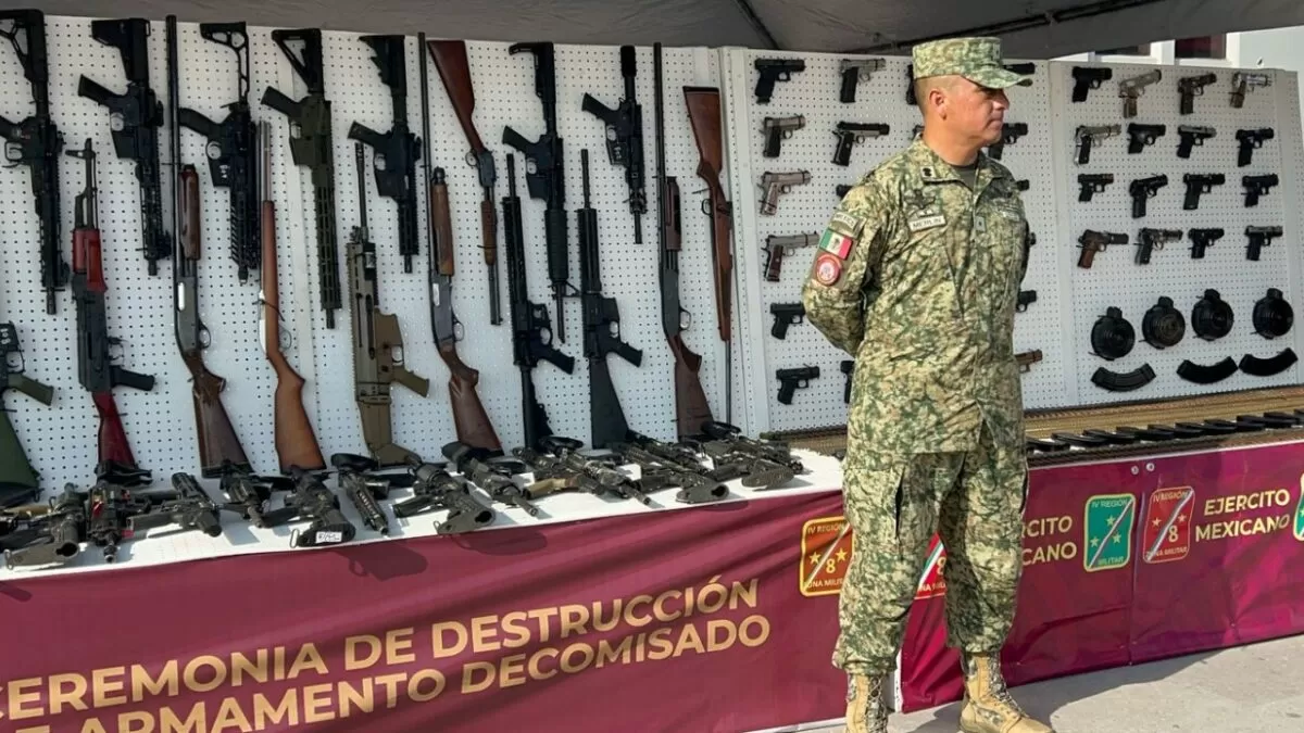 Destruyen más de mil armas y explosivos en Reynosa